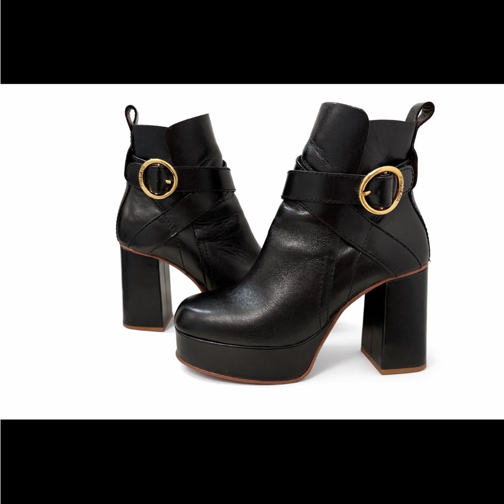 Elegant Black Leather Ankle Boots